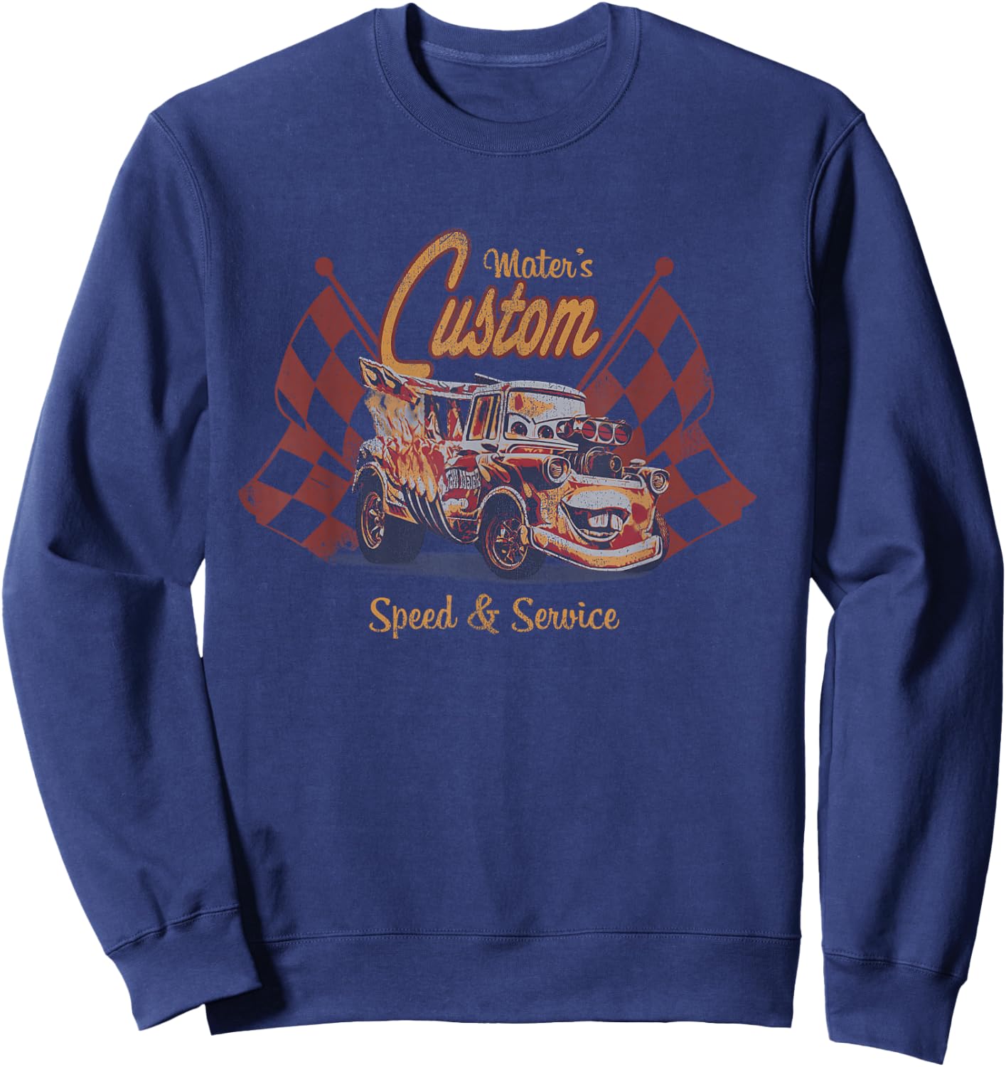 Disney and Pixar’s Cars Mater’s Custom Speed & Service Retro Sweatshirt - Sweatshirt | Navy
