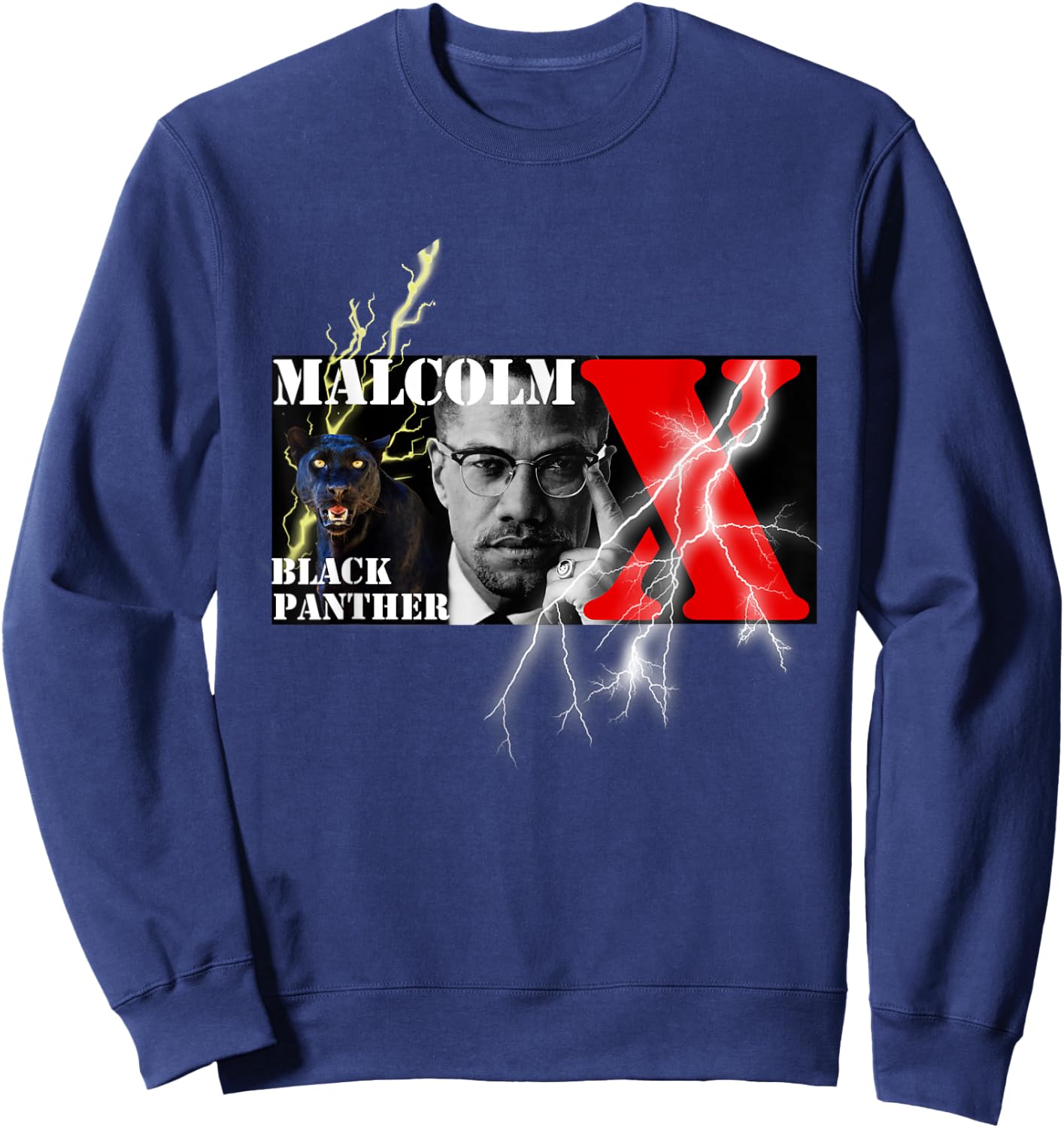 Malcolm X_002 Sweatshirt - Sweatshirt | Navy