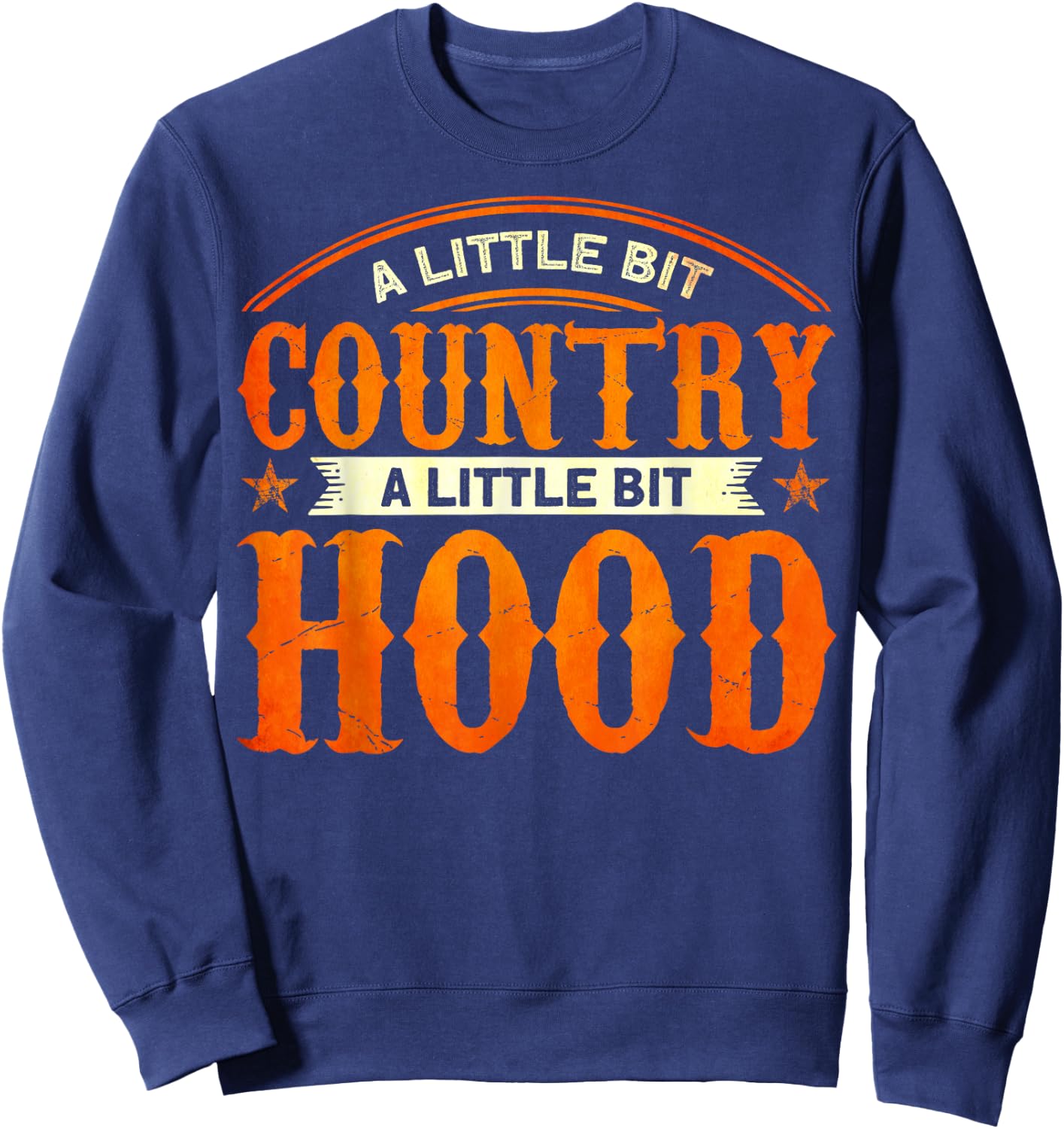 Country Music Lovers A Little Bit Country A Little Bit Hood Sweatshirt - Sweatshirt | Navy