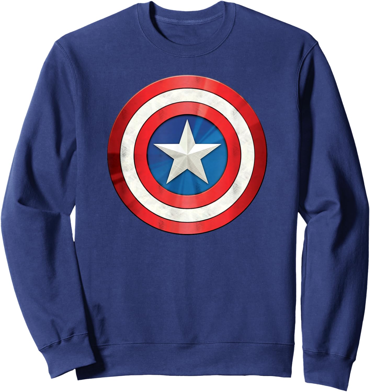 Marvel Comics Retro Classic Captain America Shield Costume Sweatshirt - Sweatshirt | Navy