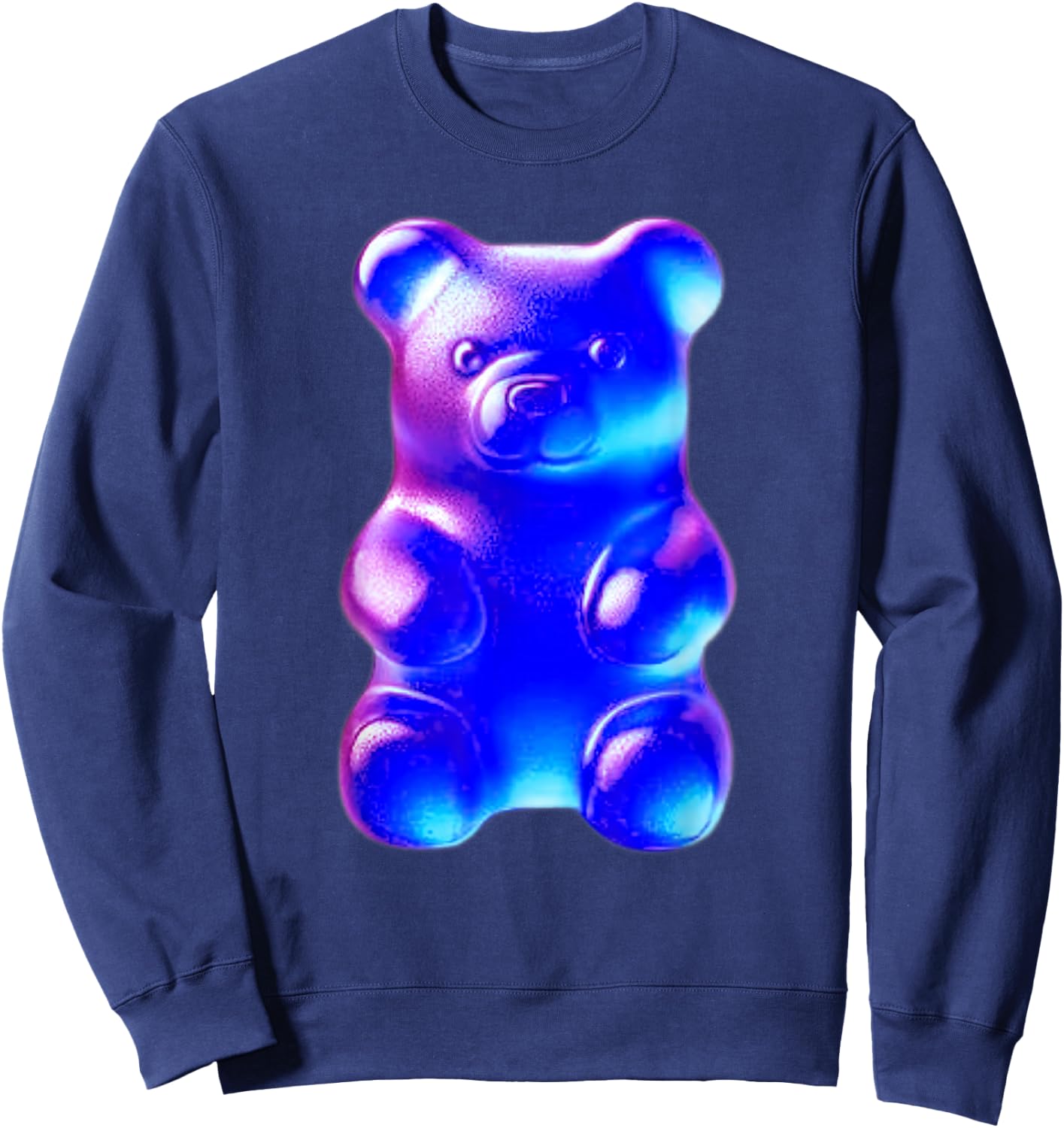 Urban Empyre Gummy Bear Candy - -Adults, Black, Small, Short Sleeve, Classic Fit Sweatshirt - Sweatshirt | Navy