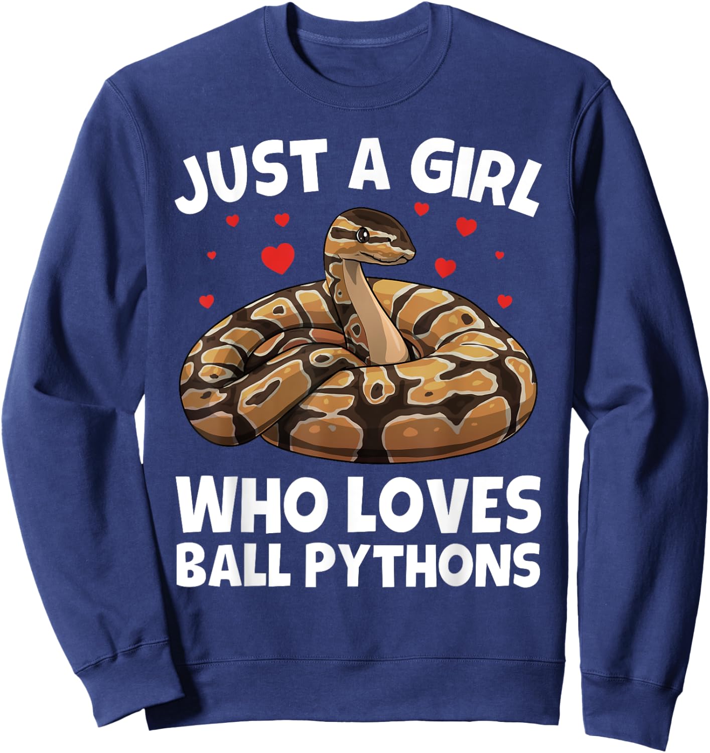 Ball Python Design For Girls Women Kids Ball Python Lover Sweatshirt - Sweatshirt | Navy