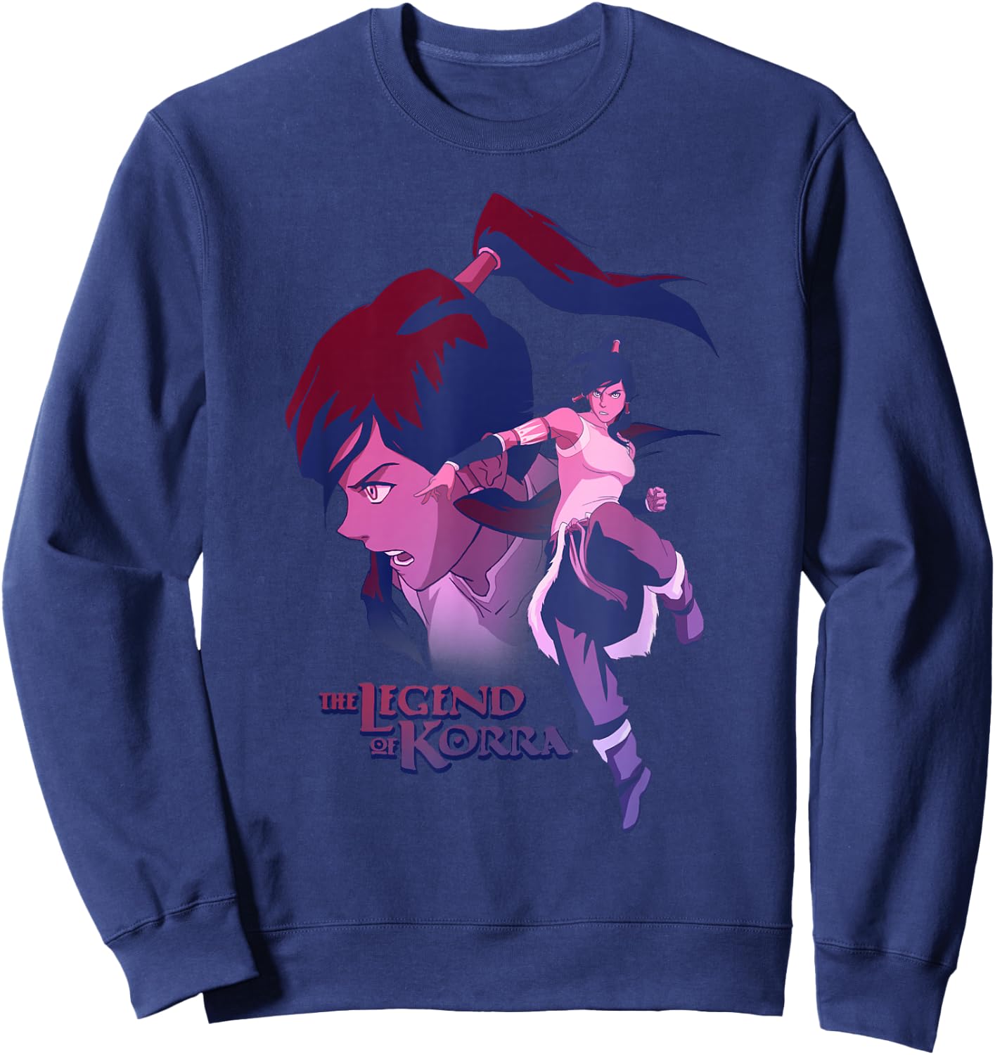 Avatar: The Last Airbender The Legend Of Korra Action Poster Sweatshirt - Sweatshirt | Navy