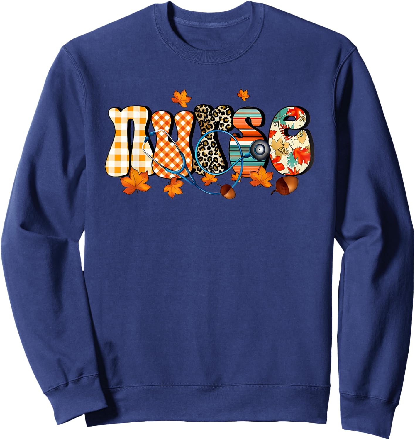 Thanksgiving Nurse Nurse Nursing Nurse Student Fall Season Sweatshirt - Sweatshirt | Navy