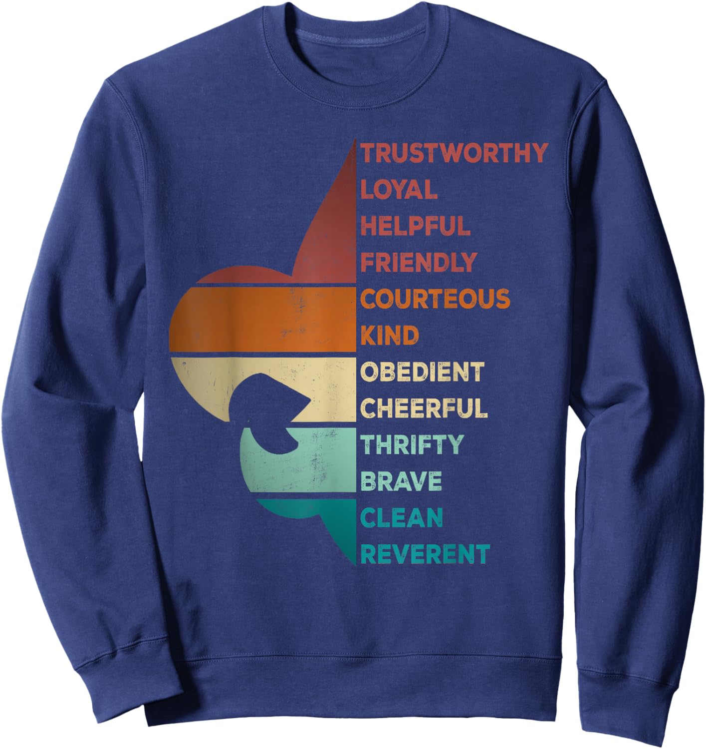 Cool Retro Vintage Style Scouting Law Sweatshirt - Sweatshirt | Navy