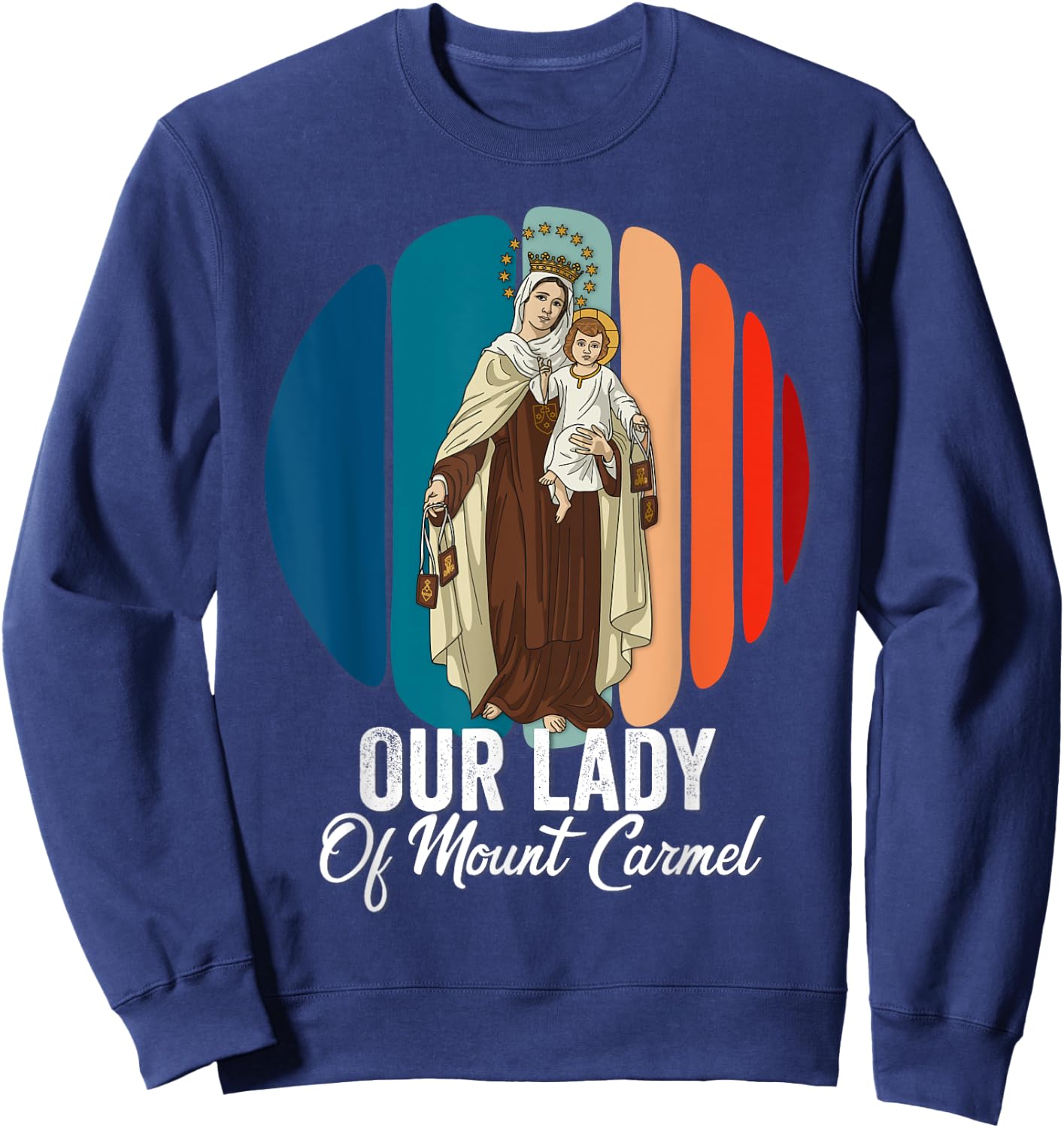 Our Lady of Mount Carmel Marian Catholic Sweatshirt - Sweatshirt | Navy