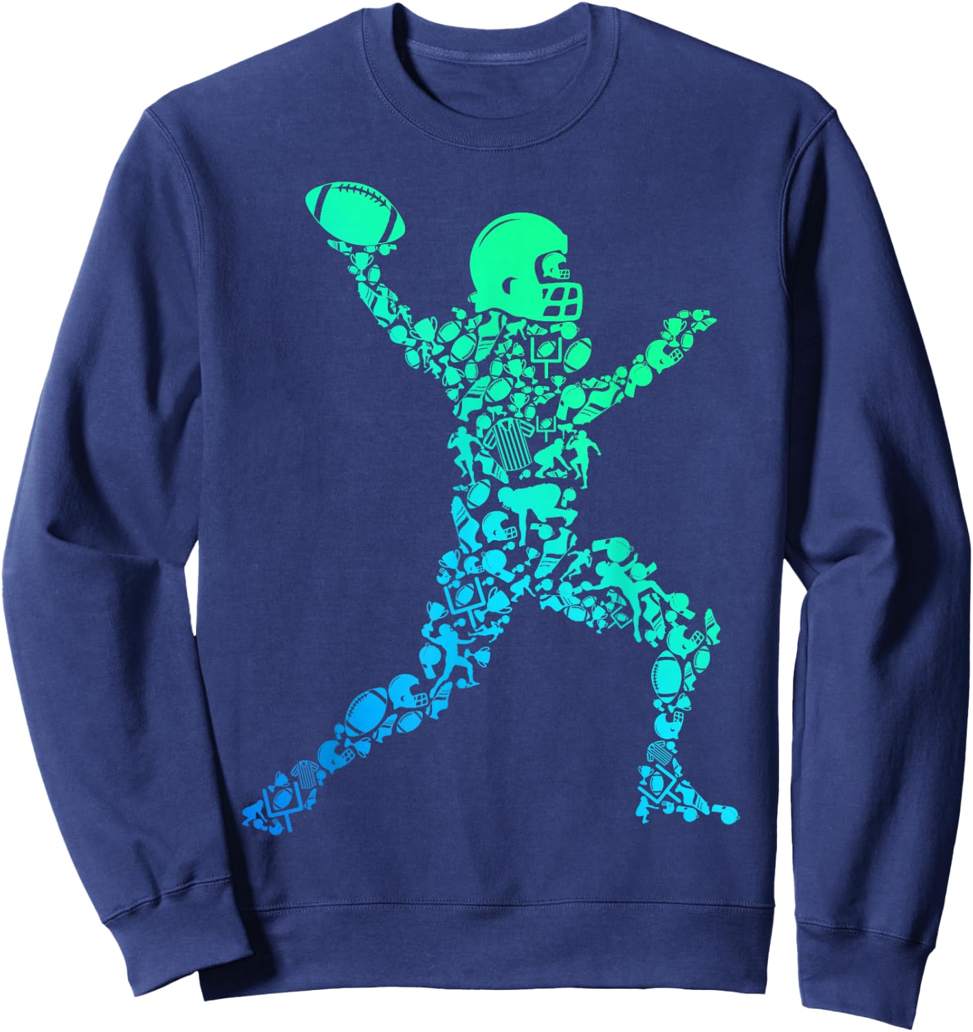Football American Football Boys Kids Men Sweatshirt - Sweatshirt | Navy