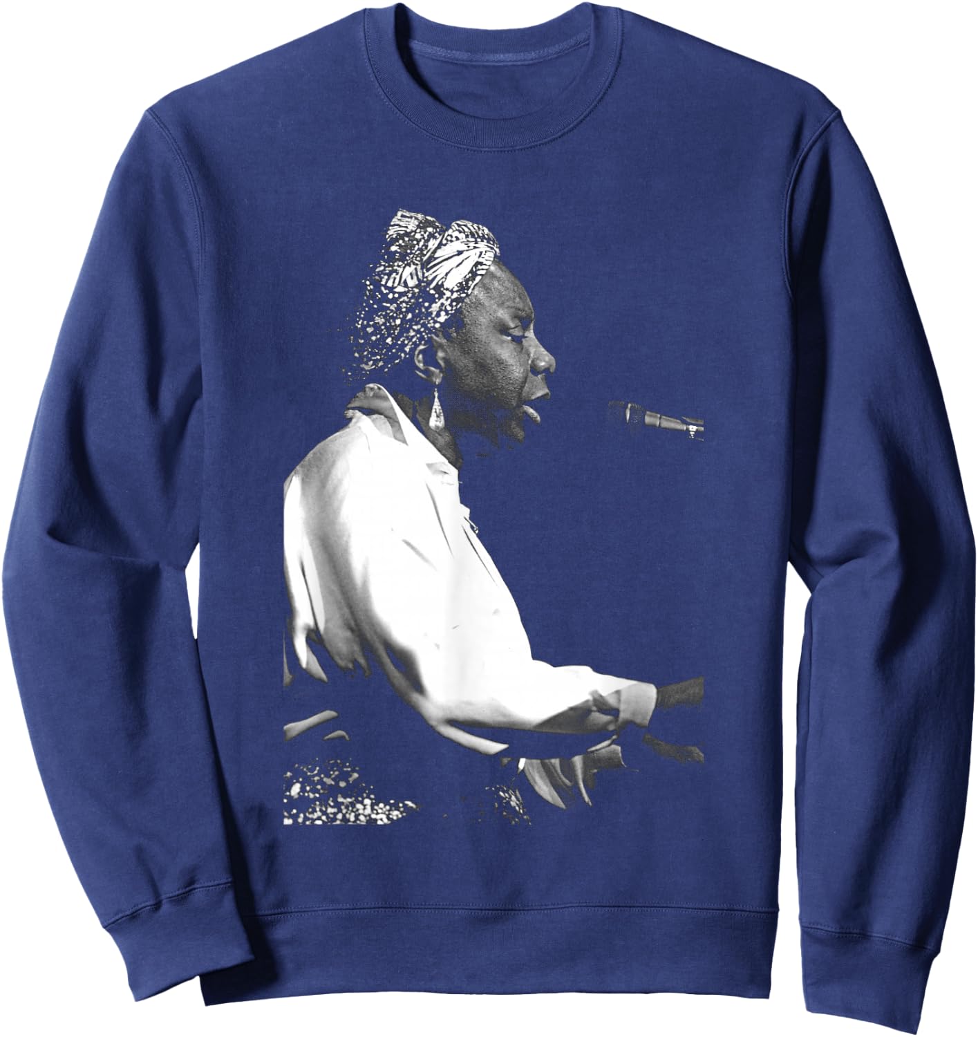 Nina Simone At The Piano Royal Albert Hall By Stephen Wright Sweatshirt - Sweatshirt | Navy