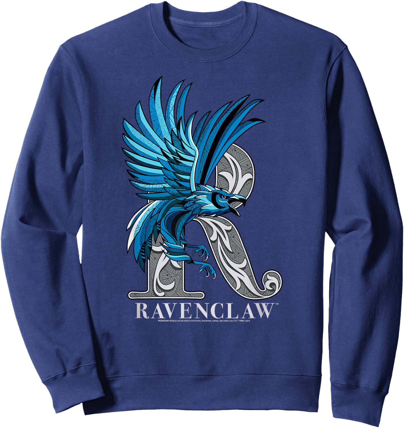 Harry Potter Mosaic Ravenclaw with Eagle Small Sweatshirt - Sweatshirt | Navy