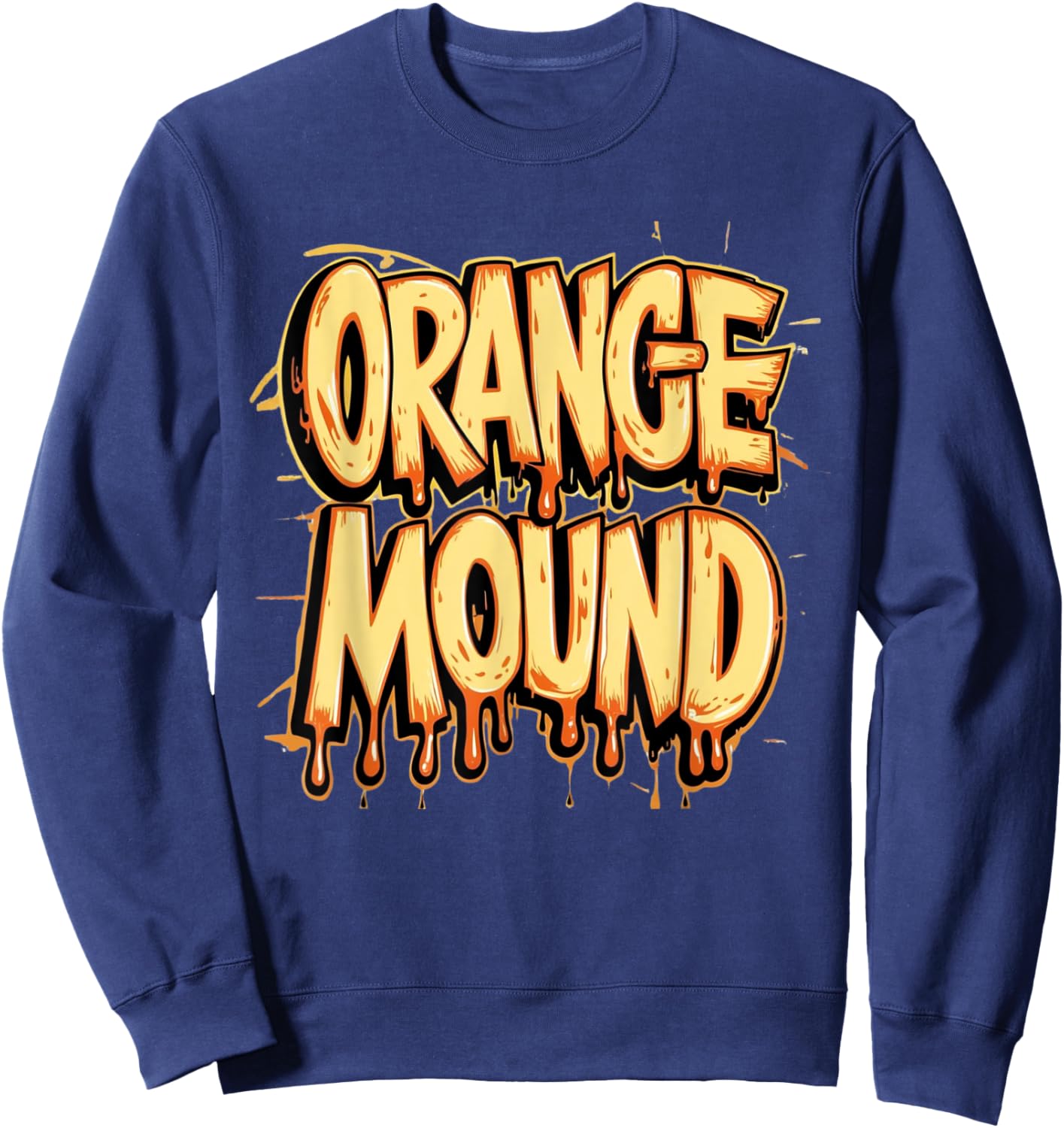 Orange Mound TN Tennessee Vintage Graffiti Drip Sweatshirt - Sweatshirt | Navy