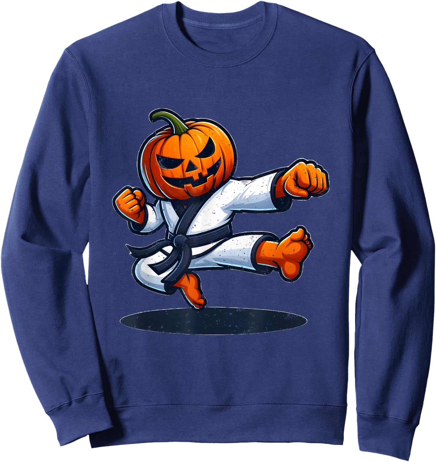 Karate Halloween Pumpkin Sweatshirt - Sweatshirt | Navy