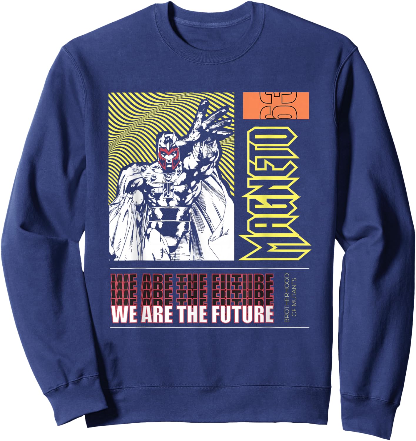 Marvel X-Men We Are The Future Magneto Vintage Shot Sweatshirt - Sweatshirt | Navy