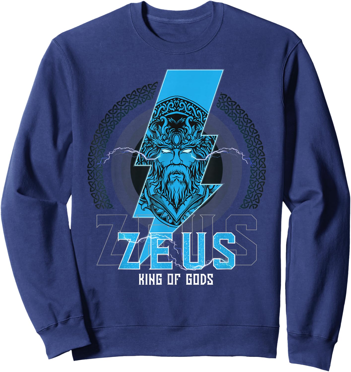 Greek Mythology or Zeus King of Gods or Ancient Greek God Sweatshirt - Sweatshirt | Navy