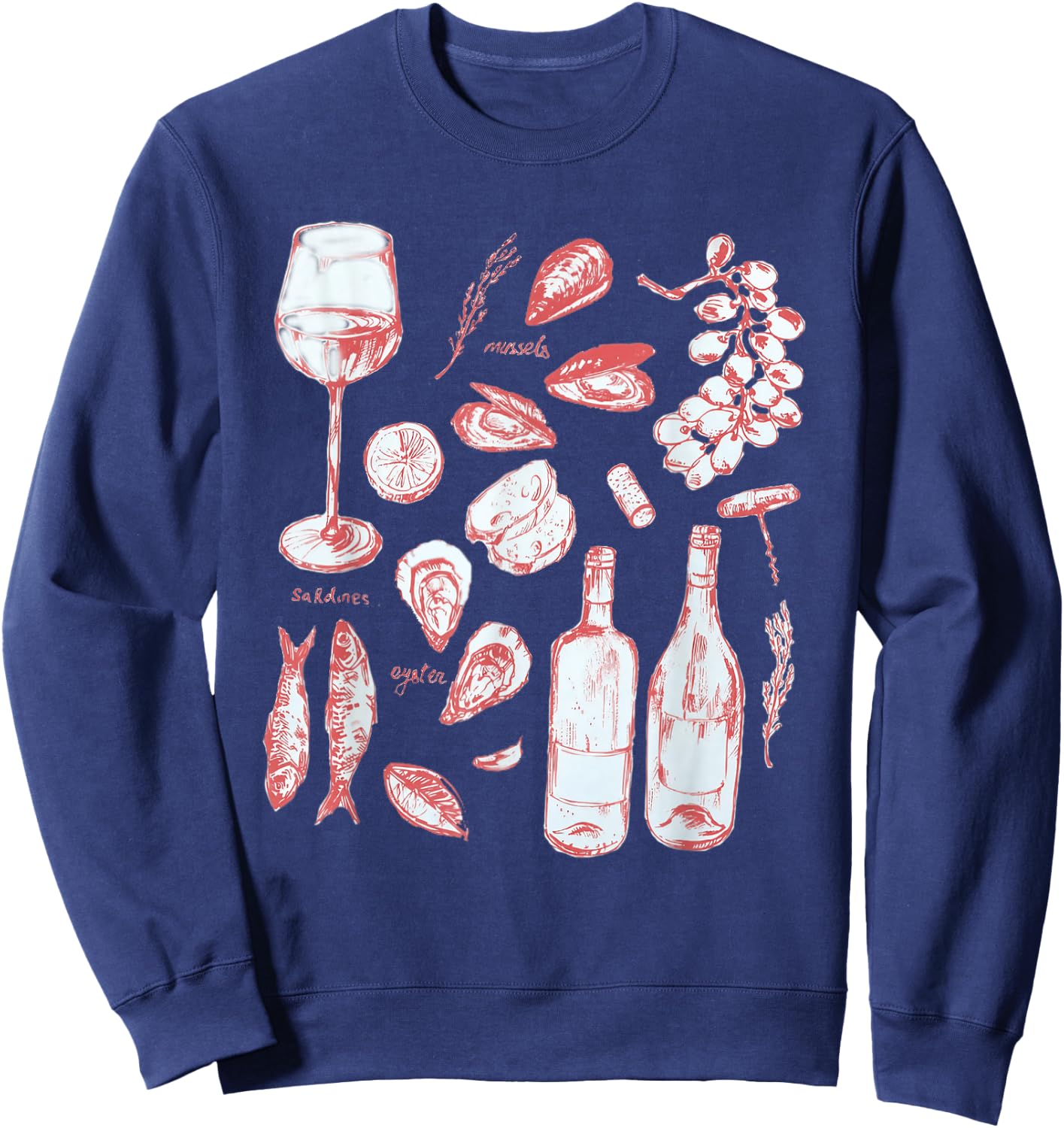 Seafood Italian Summer - Tin Fish Sweatshirt - Sweatshirt | Navy