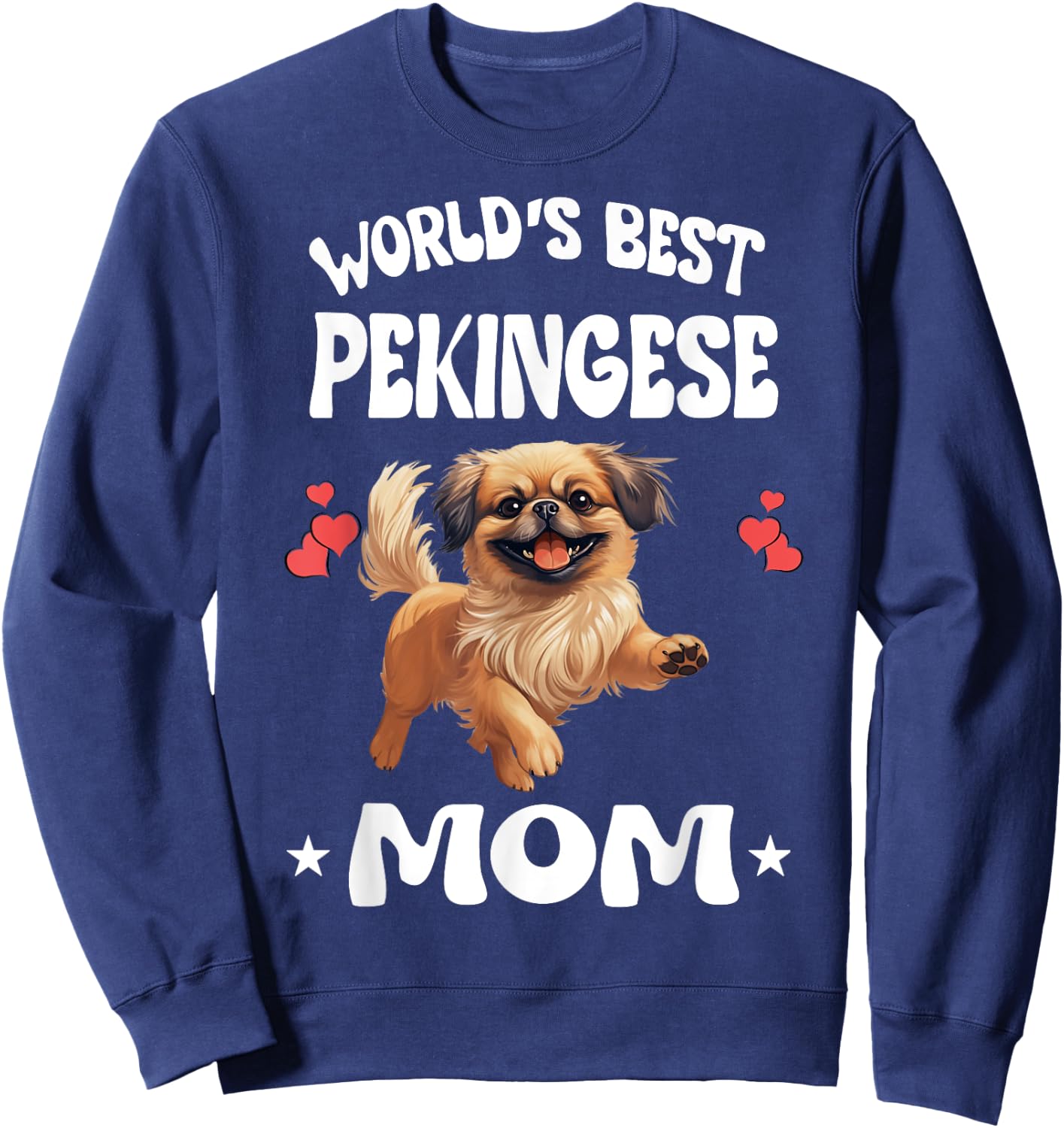 World's Best Pekingese Mom Dog Pets Sweatshirt - Sweatshirt | Navy