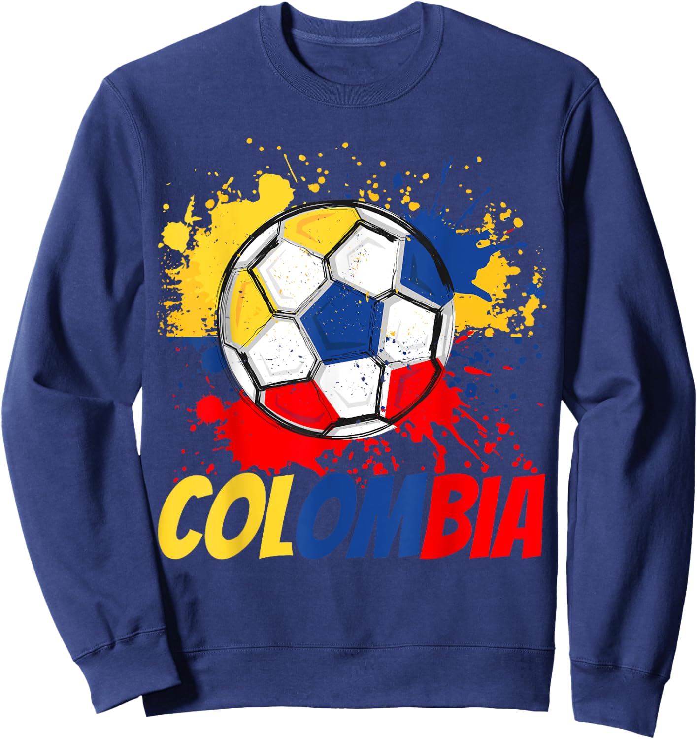 Colombia Soccer Colombian Flag Men Women Kids Sweatshirt - Sweatshirt | Navy