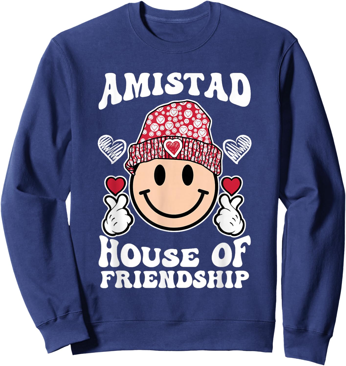 Amistad House Of Friendship Friendly School Spirit Kids Sweatshirt - Sweatshirt | Navy