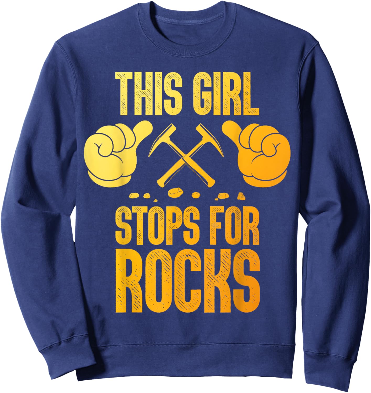 Cool Geology Art Girls Geologist Rock Collector Sweatshirt - Sweatshirt | Navy