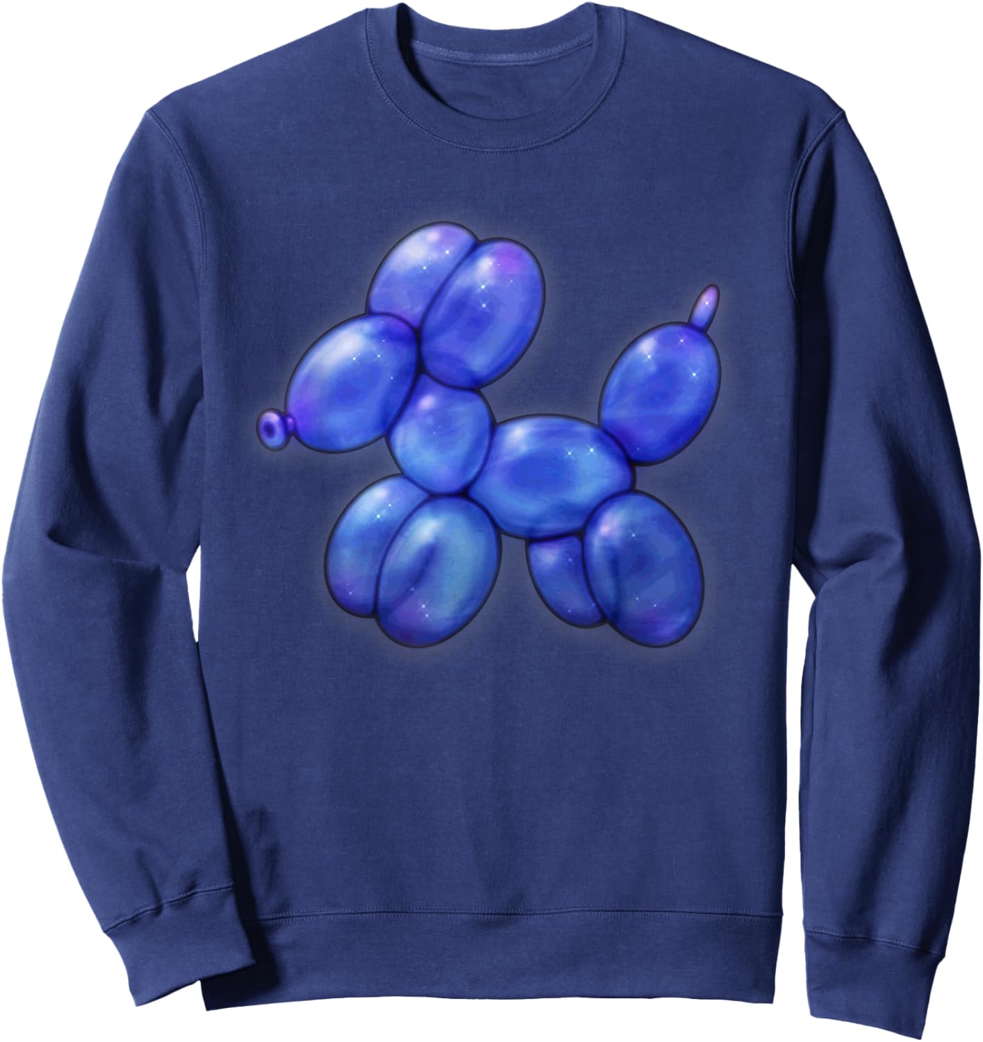 Blue Balloon Animal Dog Graphic Pastel Goth Aesthetic Shirt Women Kids Sweatshirt - Sweatshirt | Navy