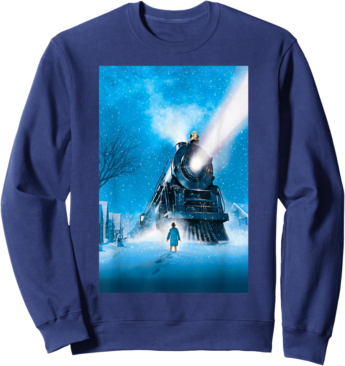 The Polar Express Train Poster Sweatshirt - Sweatshirt | Navy