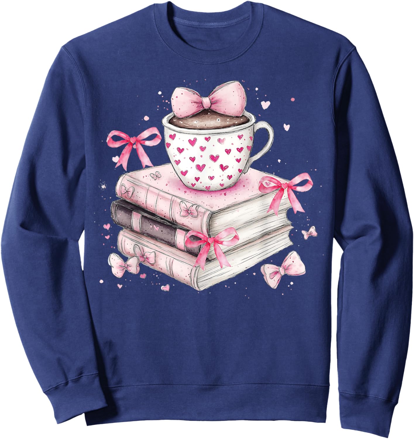 Teacher Valentine's Day All Booked For Valentines Reading Sweatshirt - Sweatshirt | Navy