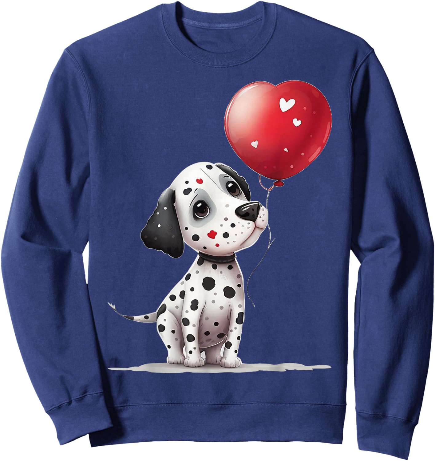 Dalmatian Love Heart for Valentines Day on Dalmatian Lover Sweatshirt - Sweatshirt | Navy