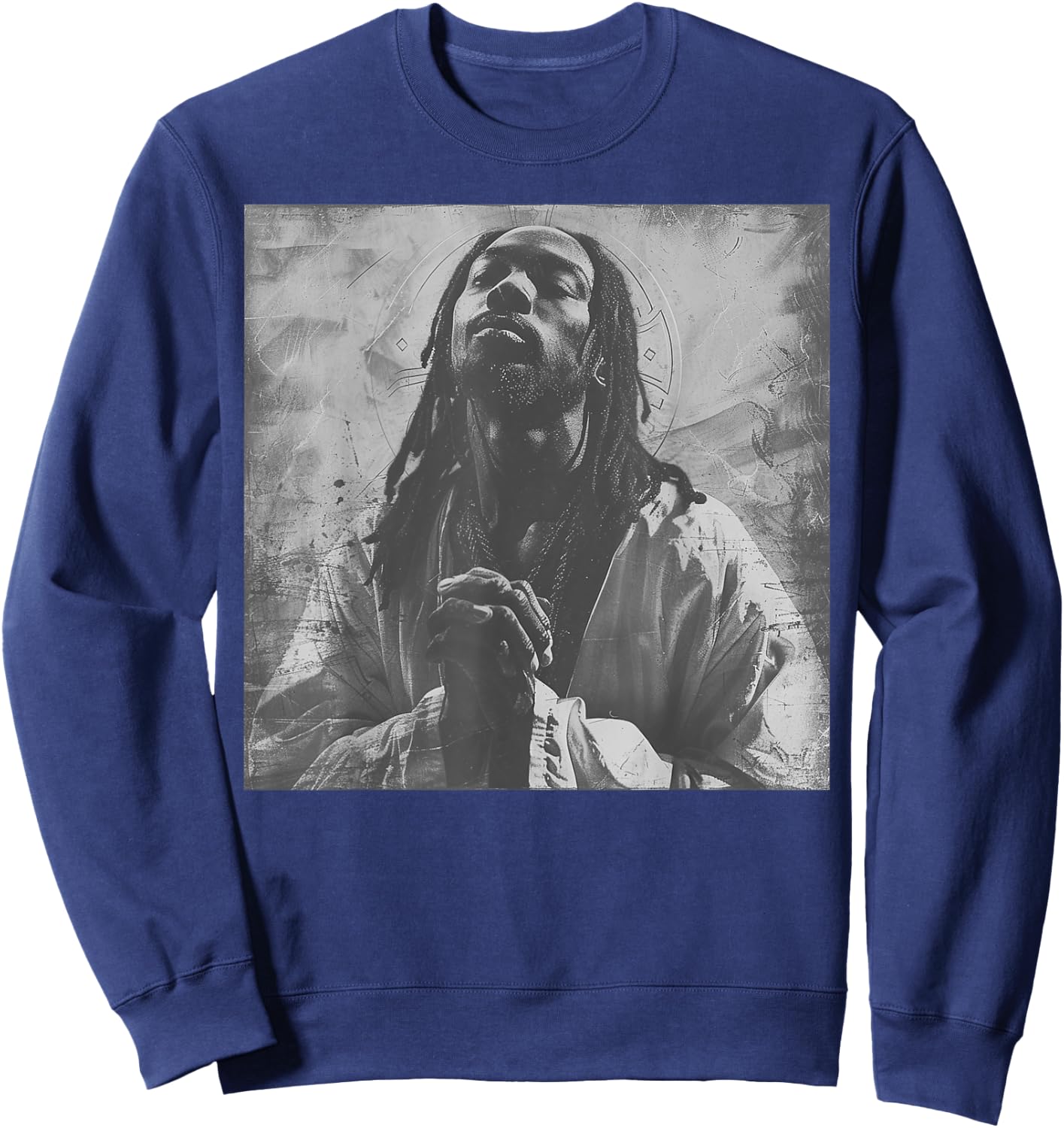 Black Jesus, Christianity, Church, Christ, Jesus Sweatshirt - Sweatshirt | Navy