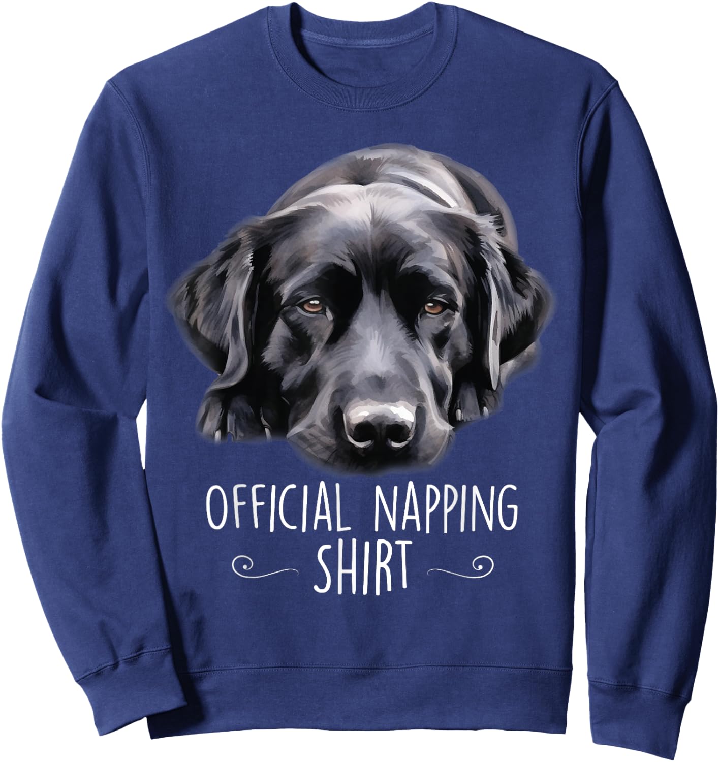 Sleeping Labrador Pyjamas Dog Lover Official Napping Lab Sweatshirt - Sweatshirt | Navy