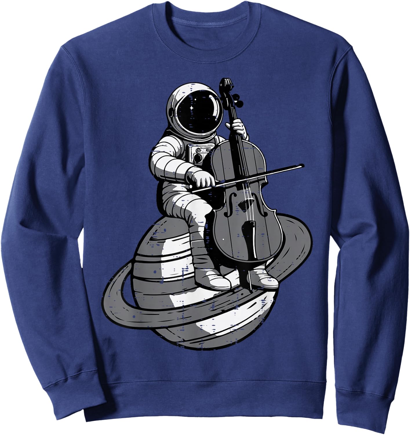 Astronaut Playing Cello Planet Space Music Men Women Kids Sweatshirt - Sweatshirt | Navy