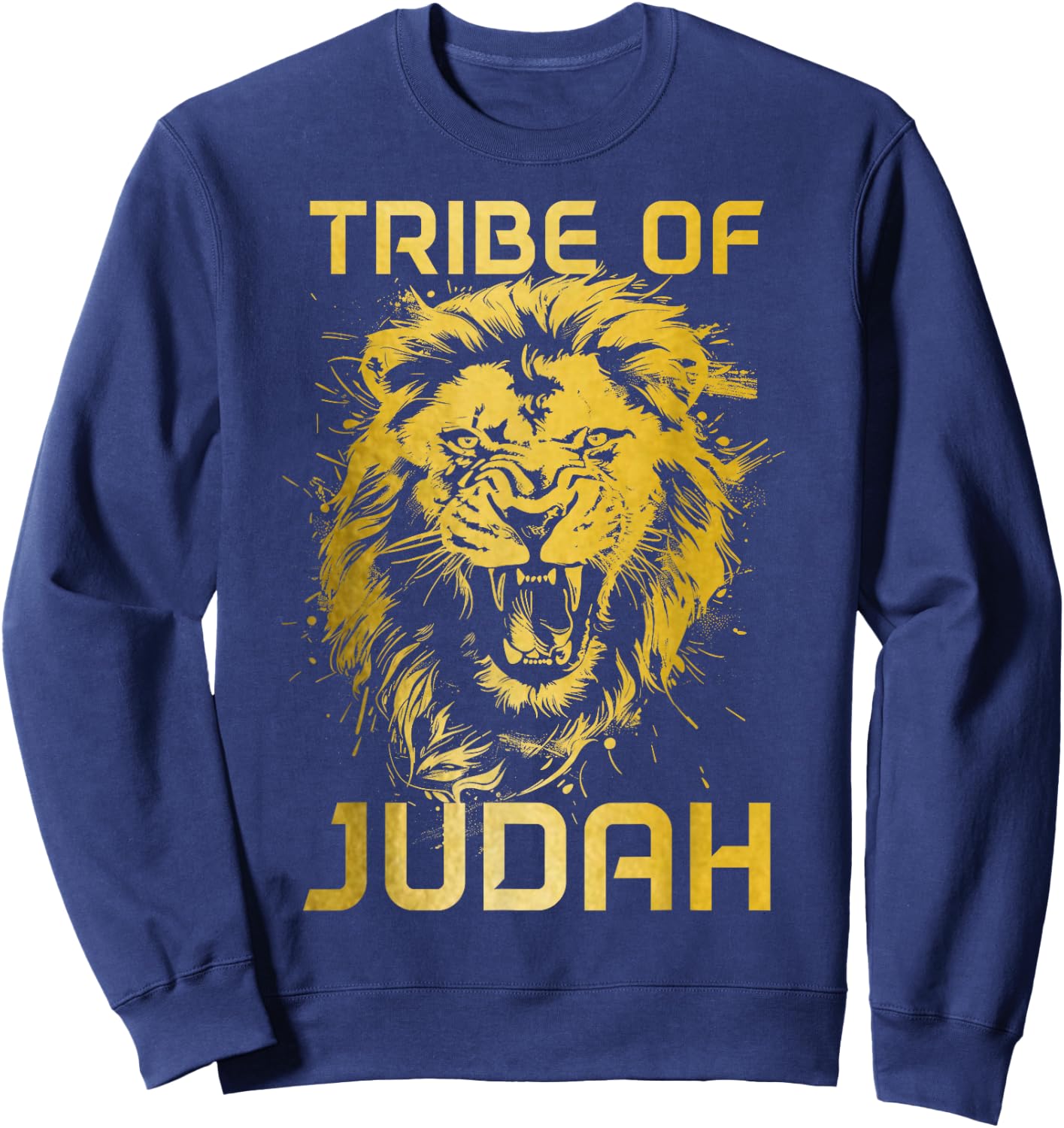 Lion Of Judah Tribe Hebrew Israelite Christian Jewish YHWH Sweatshirt - Sweatshirt | Navy