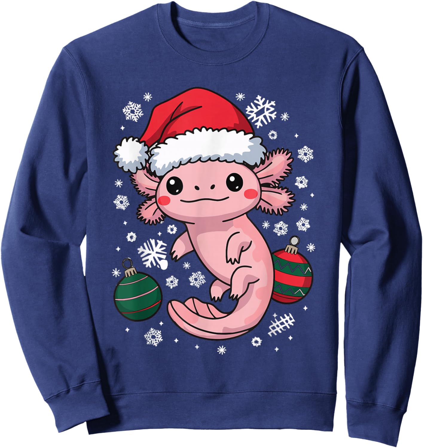 Axolotl Christmas Sweatshirt - Sweatshirt | Navy
