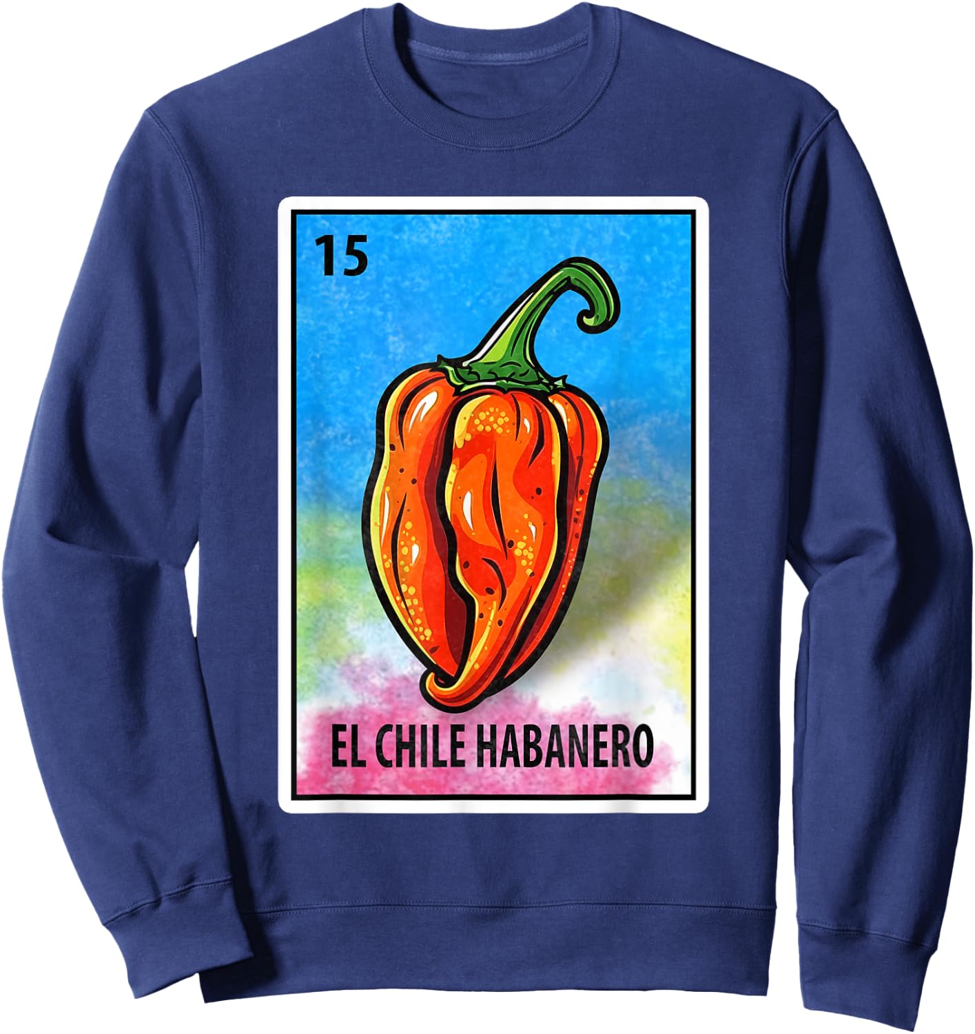 Mexican Bingo El Chile Habanero Sweatshirt - Sweatshirt | Navy