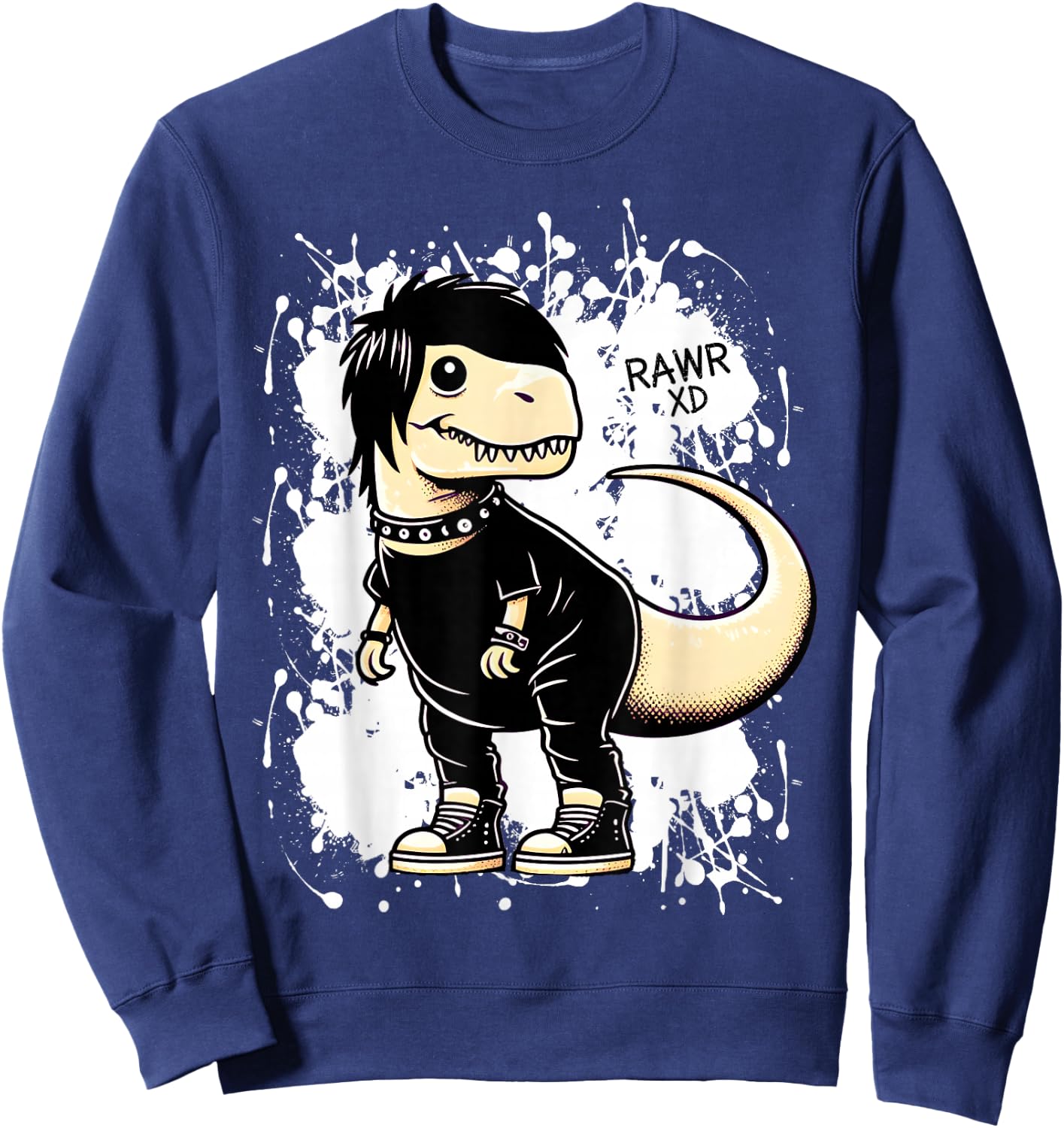Rawr XD Scene Kid Dinosaur Funny Sweatshirt - Sweatshirt | Navy
