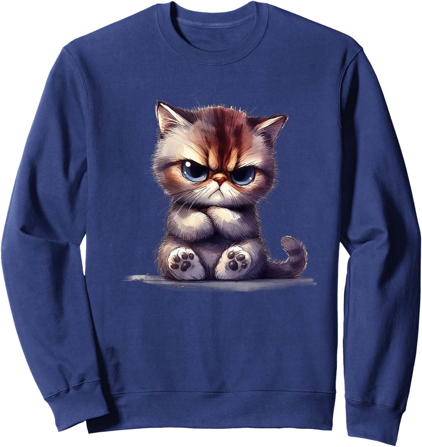 Funny Animals Grumpy Cats Sweatshirt - Sweatshirt | Navy