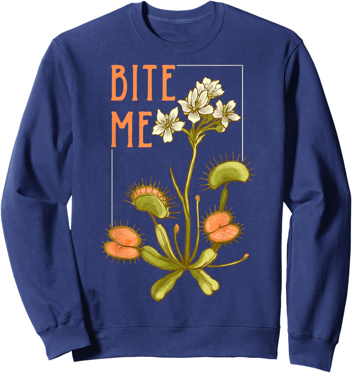 Venus Fly Trap Bite Me Sweatshirt - Sweatshirt | Navy