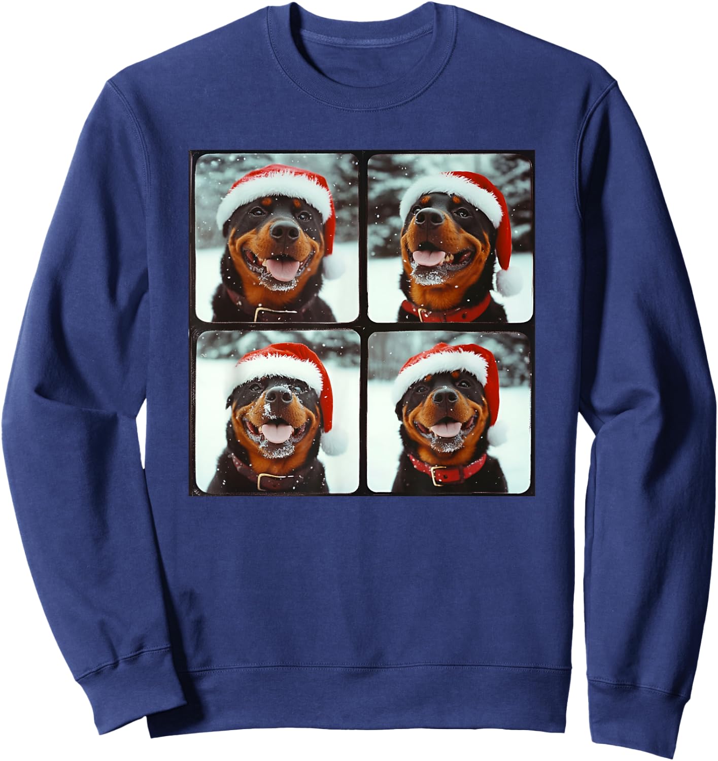 Rottie Dog Winter Wonderland Christmas Rottweiler Women Kids Sweatshirt - Sweatshirt | Navy