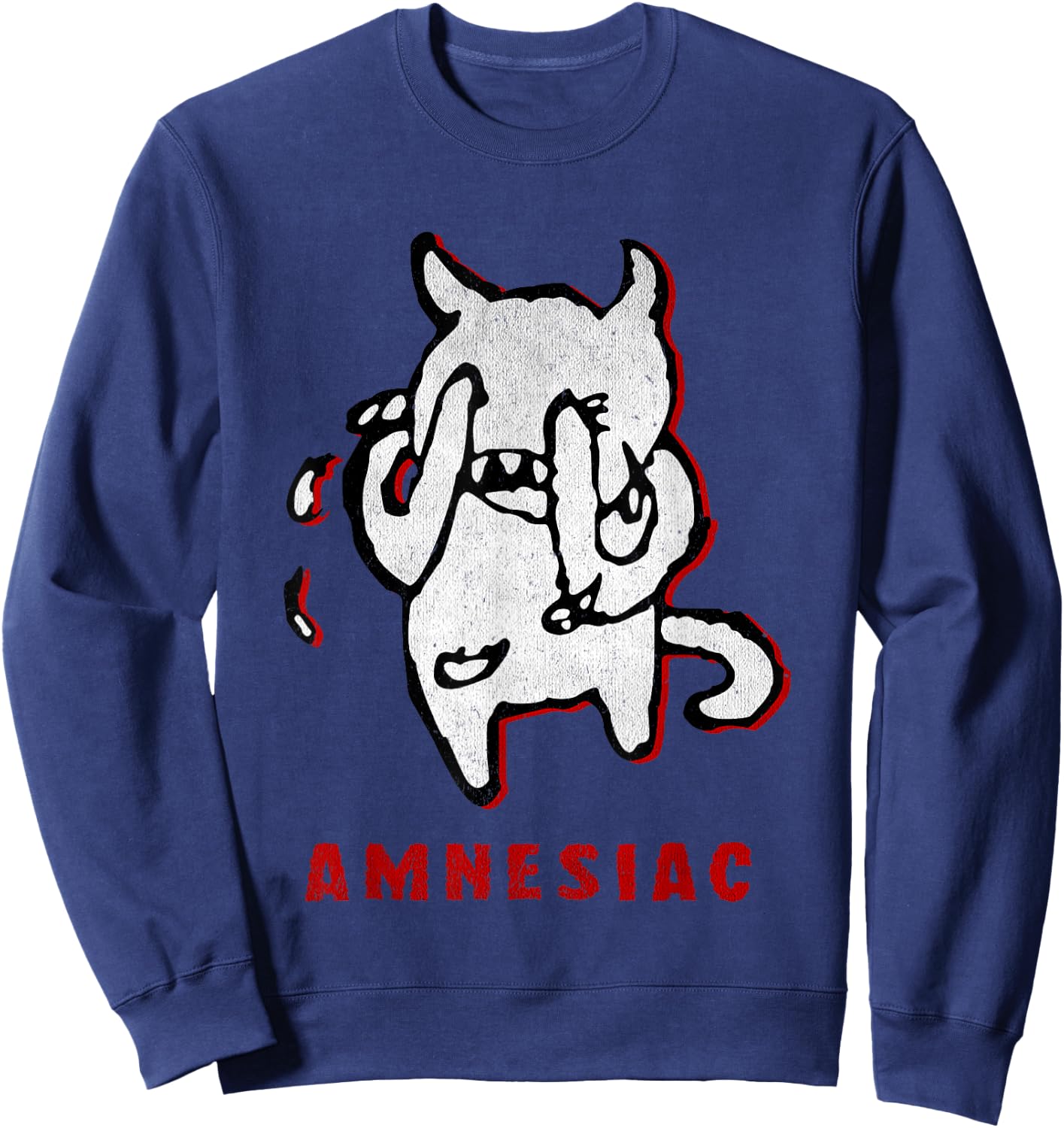 Classic Crying Awesome Music 80s 90s Radio Outfits Amnesiac Sweatshirt - Sweatshirt | Navy