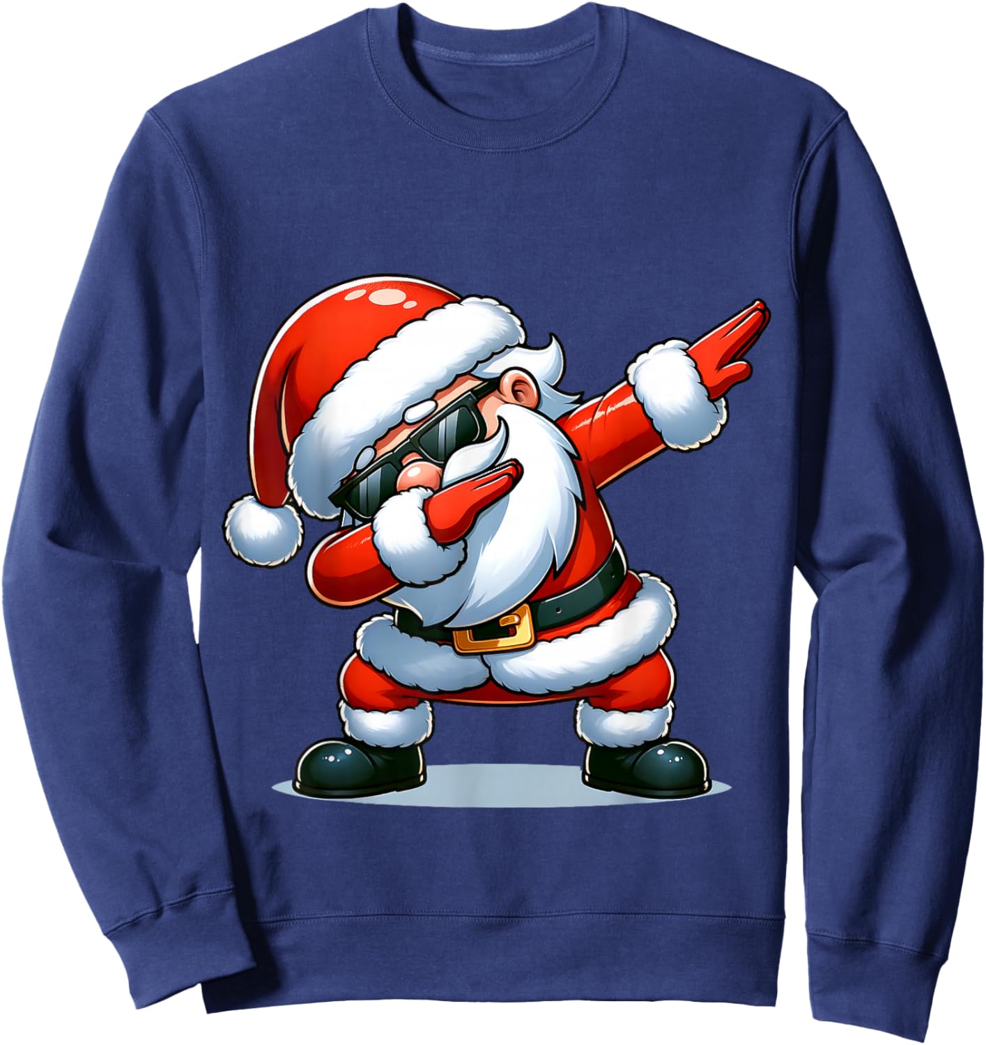 Christmas Santa Dabbing Boys Santa Xmas Funny Sweatshirt - Sweatshirt | Navy