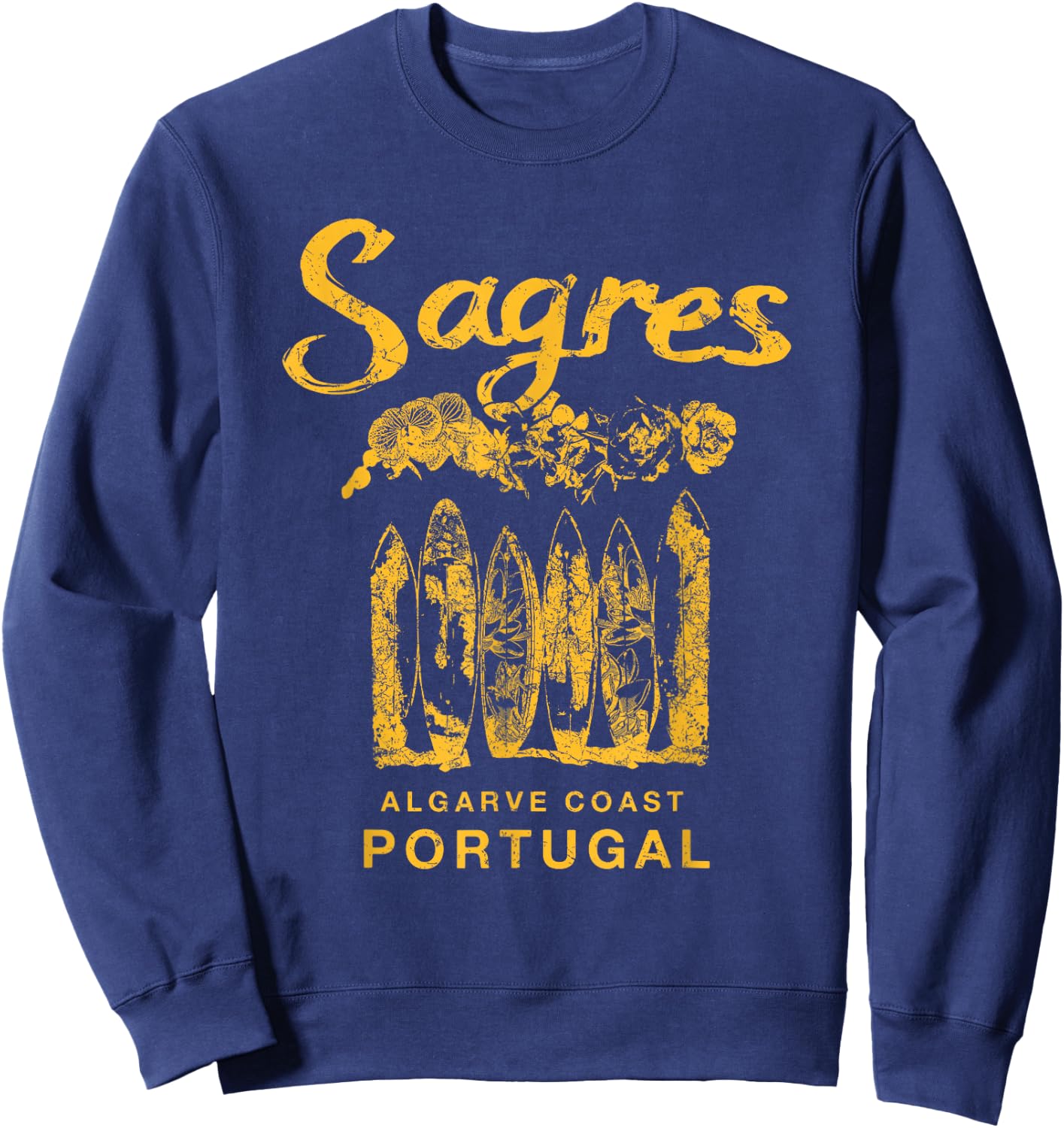 Portugal Sagres Surfing Retro Sweatshirt - Sweatshirt | Navy
