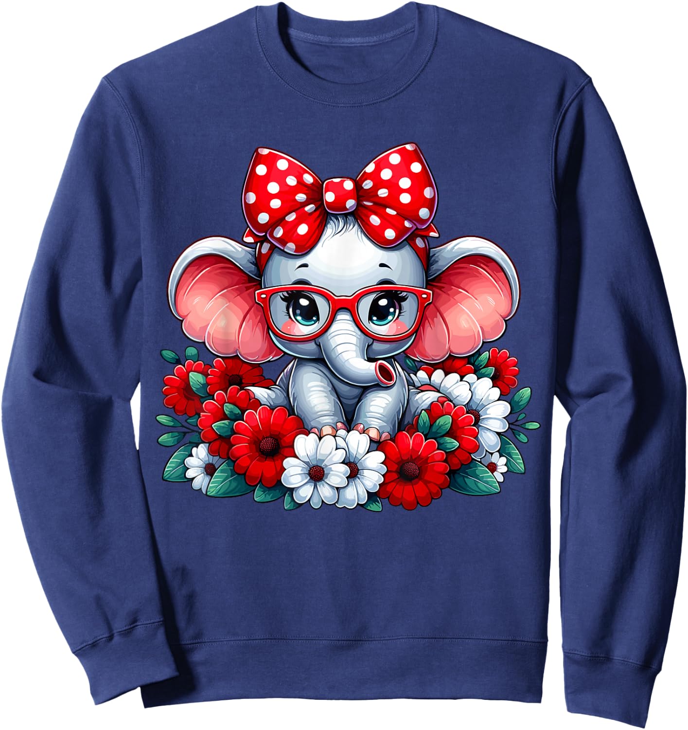 Elephant Flower Sweatshirt - Sweatshirt | Navy