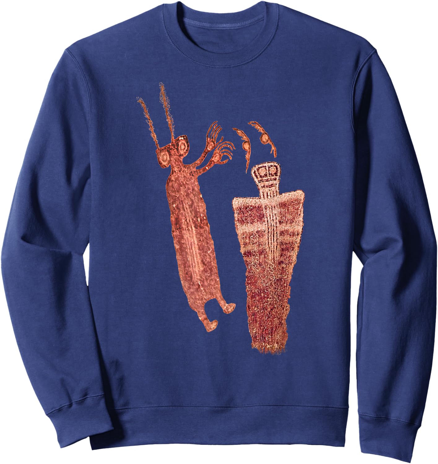 Ghost & Shaman Petroglyphs. Sweatshirt - Sweatshirt | Navy