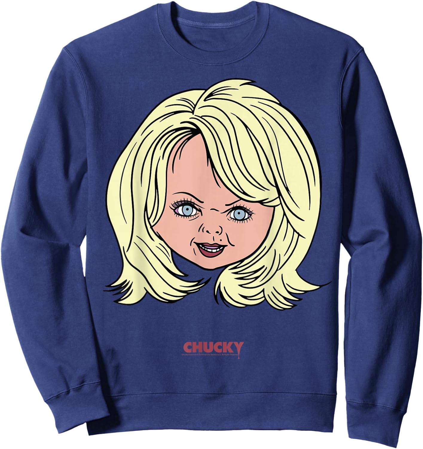 Chucky Tiffany Big Face Portrait Sweatshirt - Sweatshirt | Navy