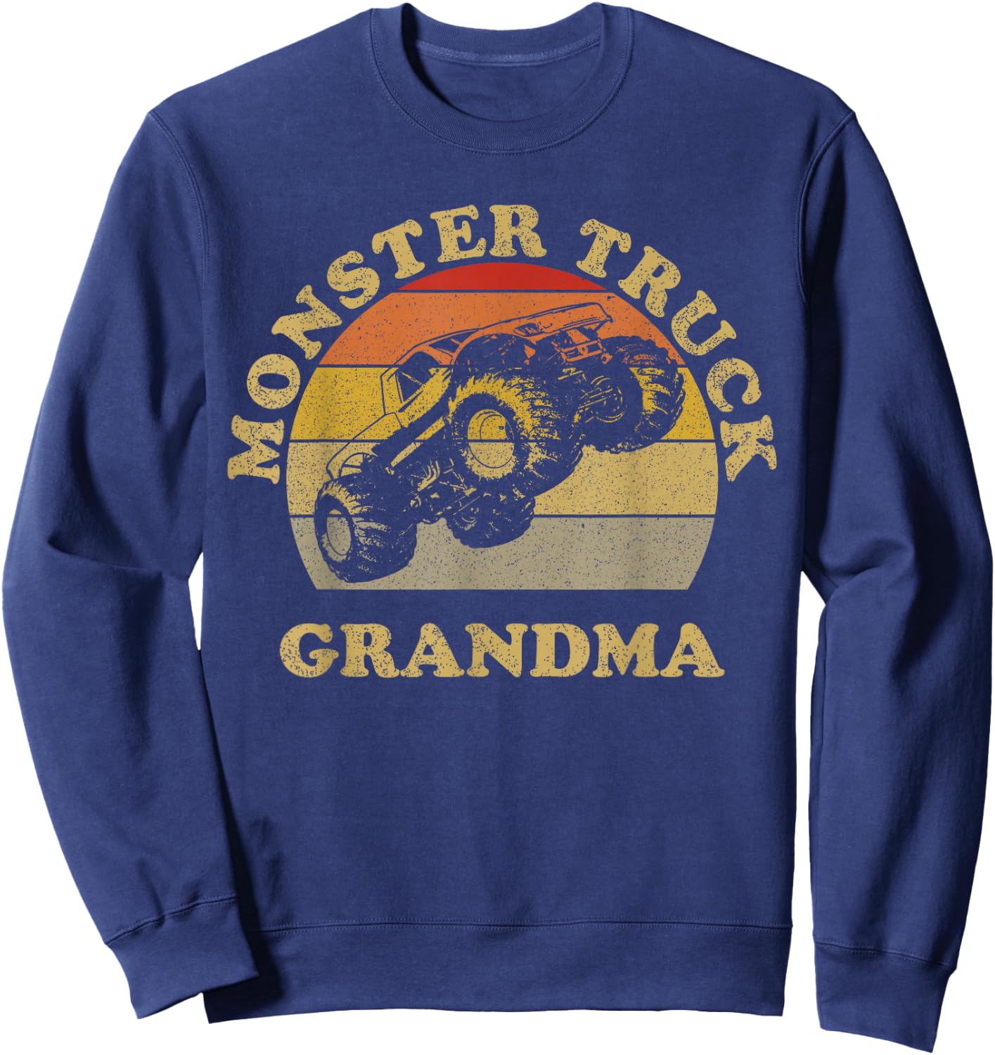 Vintage Monster Truck Shirt Monster Truck Grandma Retro Sweatshirt - Sweatshirt | Navy