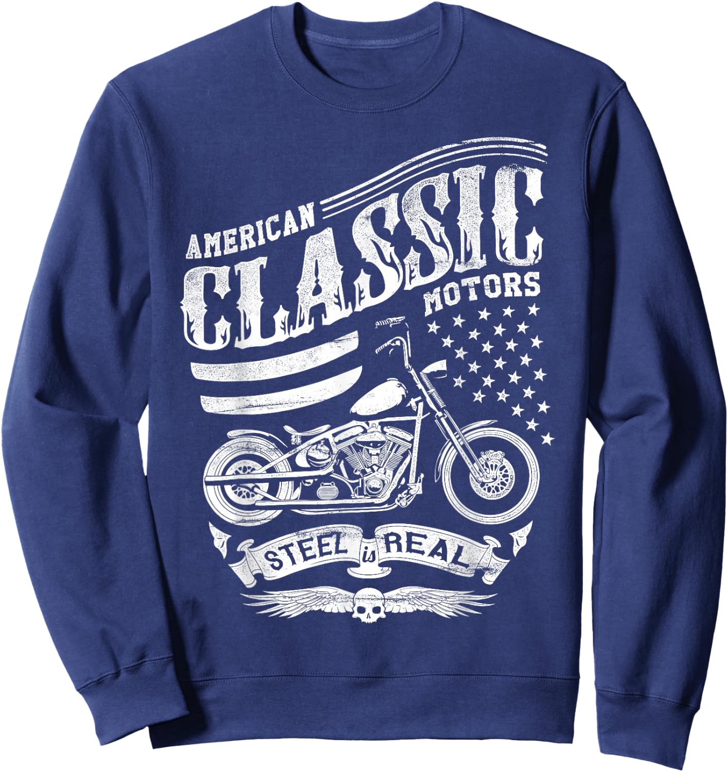 American Classic Motors Steel Is Real Sweatshirt - Sweatshirt | Navy