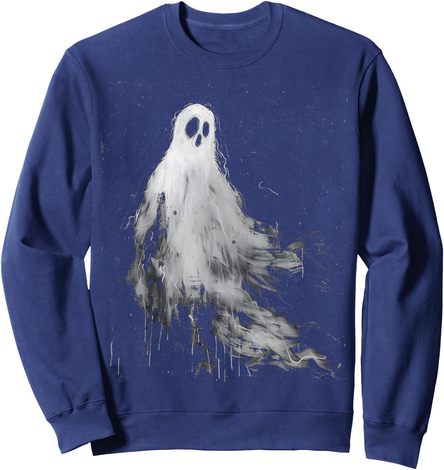 Spirit Ghost Horror Spooky Scary Halloween Grunge Aesthetic Sweatshirt - Sweatshirt | Navy