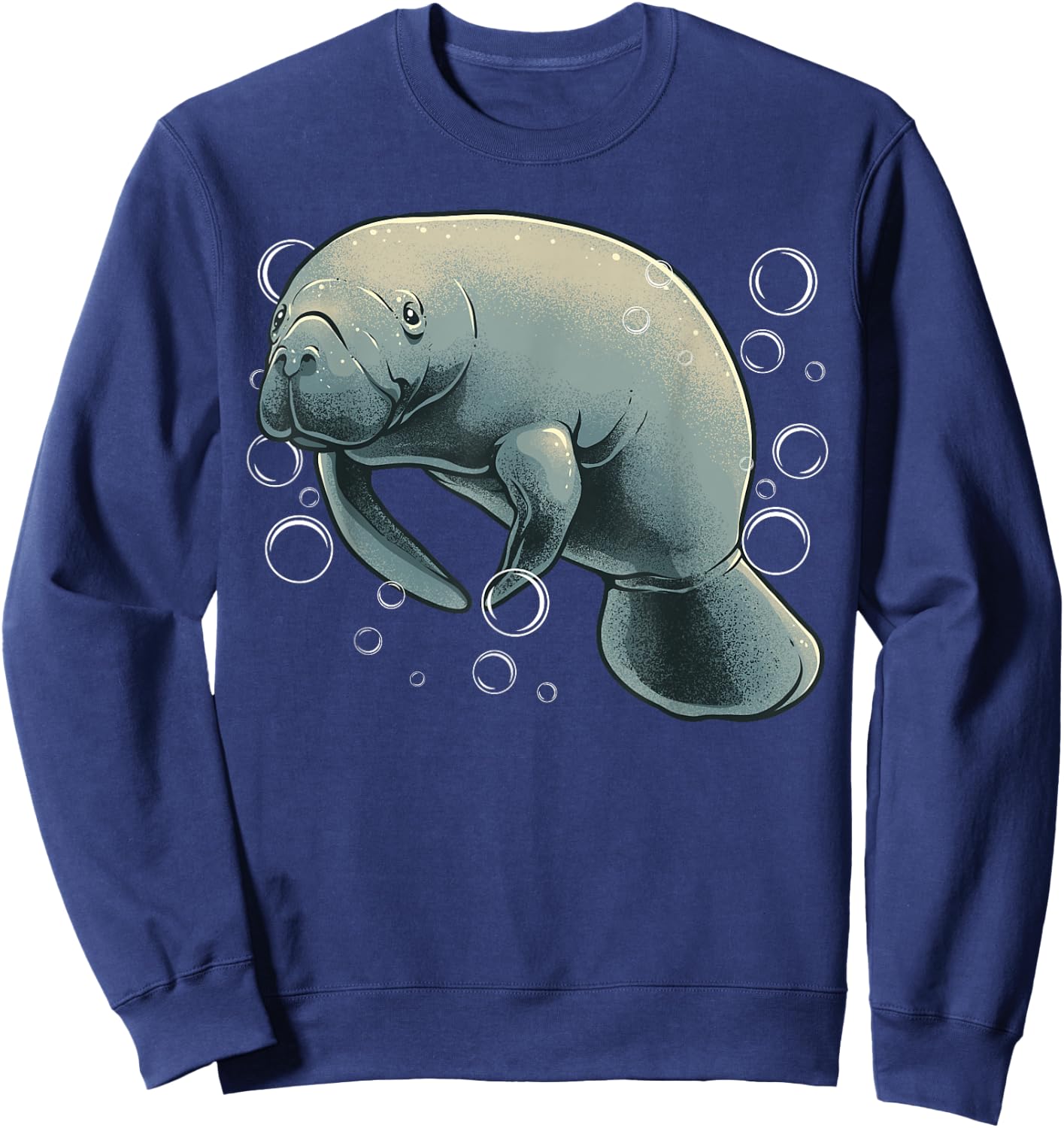 Manatee Design Women Boys Girl Sea Cow Lover Manatee Sweatshirt - Sweatshirt | Navy