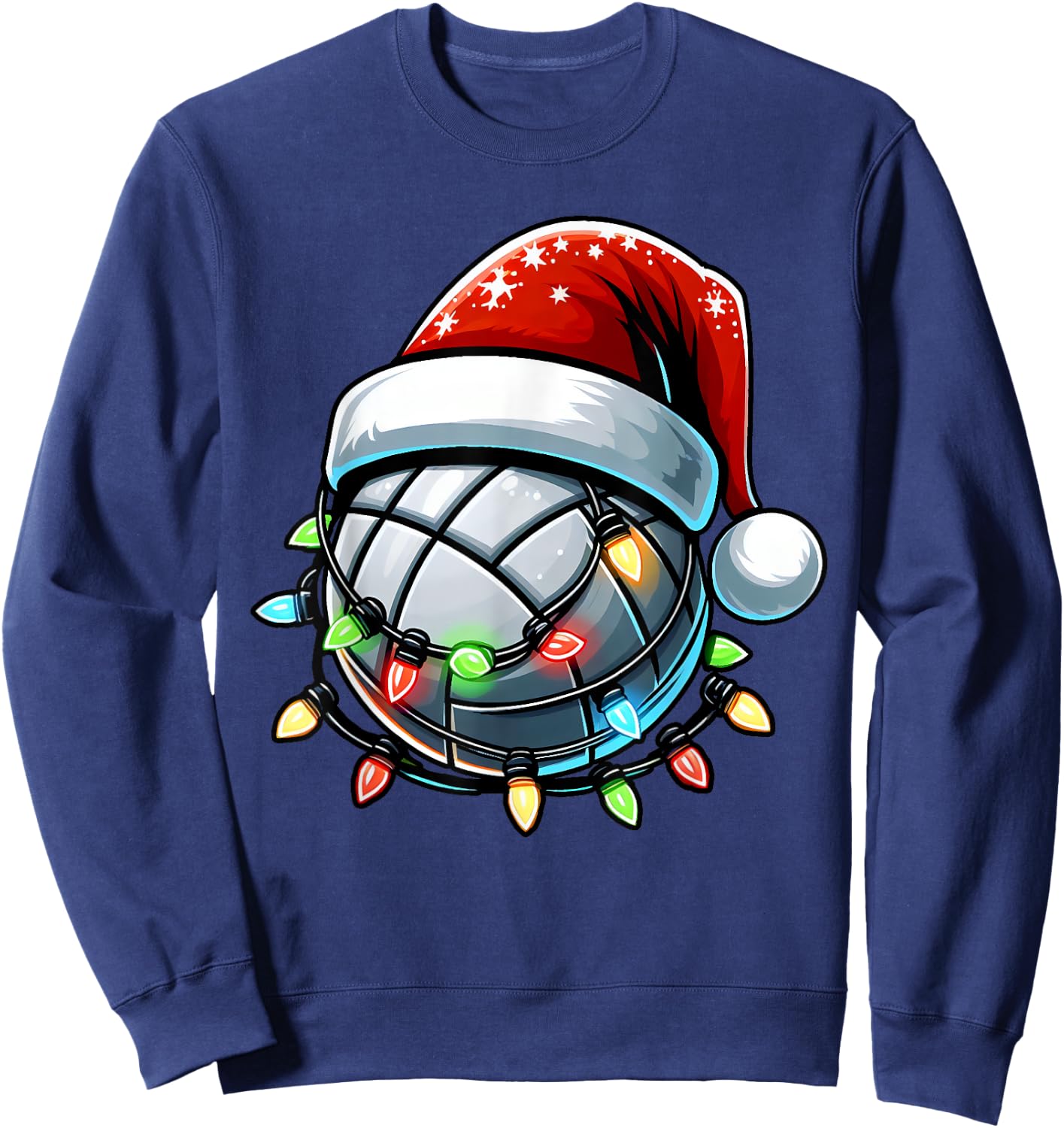 Christmas Volleyball Xmas Santa Volleyball Lover Boys Kids Sweatshirt - Sweatshirt | Navy