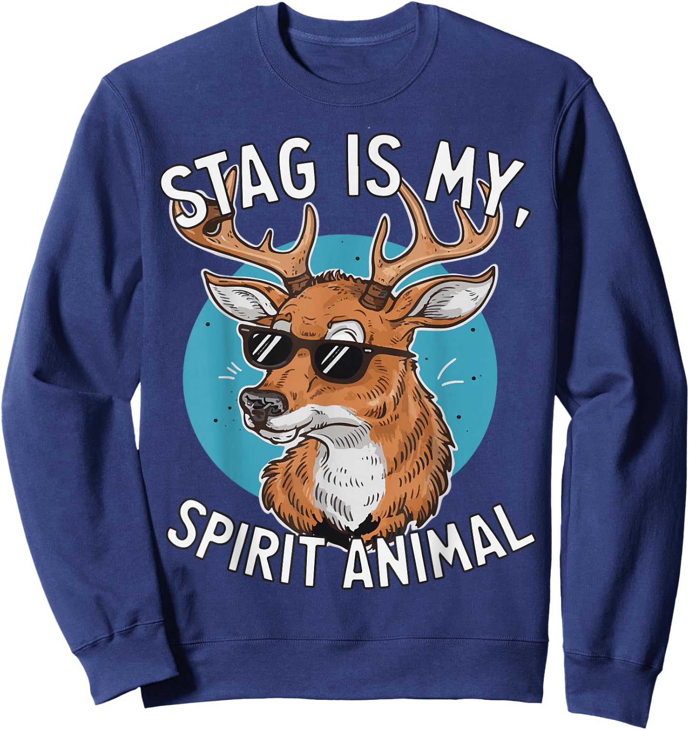 Stag Deer Lover Funny Stag Totem Spirit Animal Sweatshirt - Sweatshirt | Navy