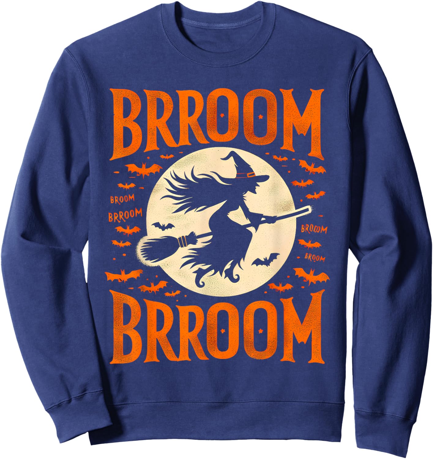 Halloween Brooms Spooky Witch Sweatshirt - Sweatshirt | Navy