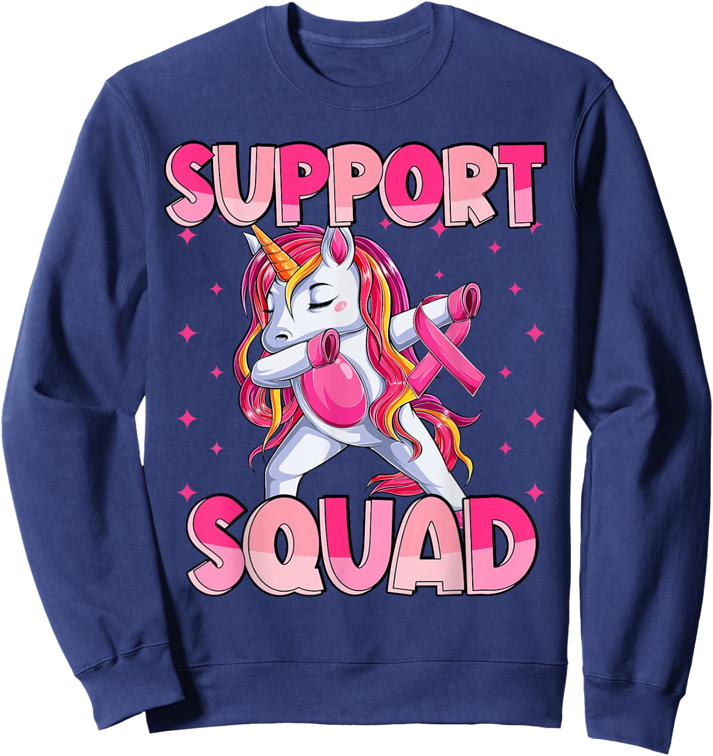 Breast Cancer Girls Youths Toddlers, In October We Wear Pink Sweatshirt - Sweatshirt | Navy